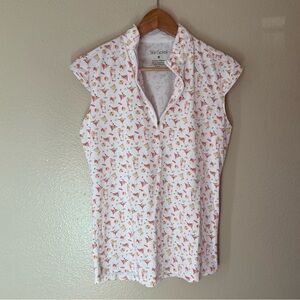 Sani Soleil Top White and Pink Martini Tank